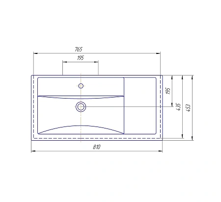 Раковина Kirovit ФОСТЕР 80 см крыло справа 30469 Раковина Kirovit ФОСТЕР 80 см крыло справа 30469