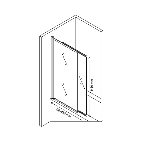 Шторка на ванну BERGES RIVER S Slider 980 065014 Шторка на ванну BERGES RIVER S Slider 980 065014