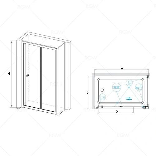 Душевой уголок RGW Classic CL-31 (CL-21 + Z-050-1) 04093199-011 Душевой уголок RGW Classic CL-31 (CL-21 + Z-050-1) 04093199-011