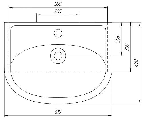 Раковина Kirovit Уют 60 414437 Раковина Kirovit Уют 60 414437