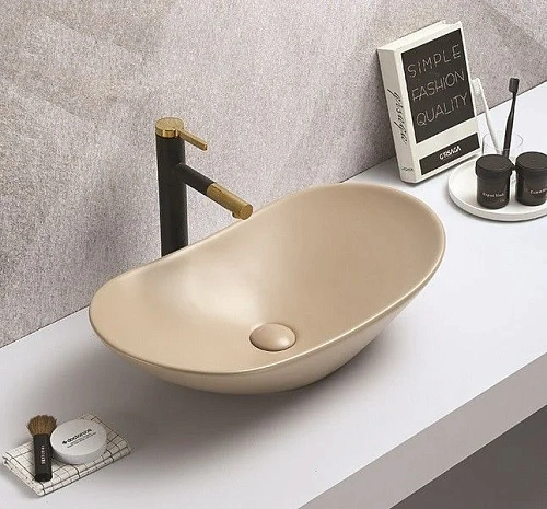 Раковина CeramaLux 7811AMC-1 накладная, капучино Раковина CeramaLux 7811AMC-1 накладная, капучино