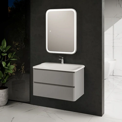 Тумба под раковину AQUAme AQM900480GM S4 подвесная 80 см серый Тумба под раковину AQUAme AQM900480GM S4 подвесная 80 см серый