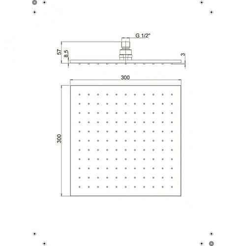 Душевой лоток Paini Medium CH450M 450 мм Душевой лоток Paini Medium CH450M 450 мм