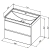 Тумба под раковину Aquanet Вега 70 (2 ящика) 00308333 Тумба под раковину Aquanet Вега 70 (2 ящика) 00308333