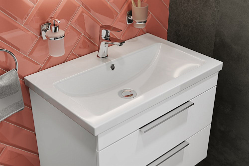 Тумба с раковиной STWORKI Копенгаген 70 белая 467218 Тумба с раковиной STWORKI Копенгаген 70 белая 467218