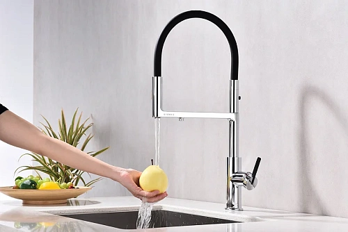 Смеситель для кухни Paulmark Tornado хром To213402-CR Смеситель для кухни Paulmark Tornado хром To213402-CR