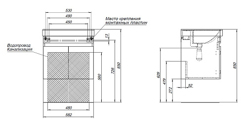 Тумба под раковину Aquanet Оптима 60 00344799 дуб светлый/белый сатин Тумба под раковину Aquanet Оптима 60 00344799 дуб светлый/белый сатин