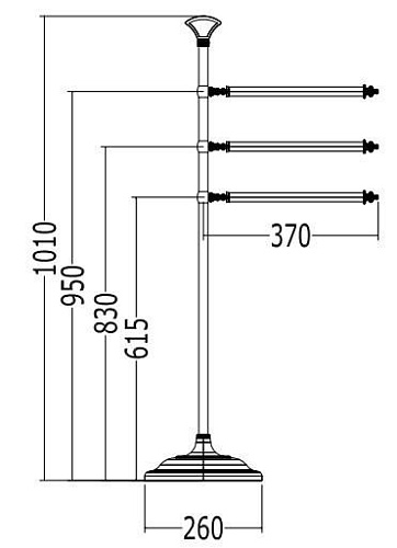 Полотенцедержатель Devon&Devon Single SL13OT, светлое золото Полотенцедержатель Devon&Devon Single SL13OT, светлое золото