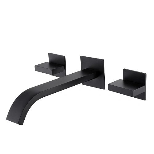 Смеситель для раковины ABBER Wasserfall AF8612B скрытого монтажа, черный матовый Смеситель для раковины ABBER Wasserfall AF8612B скрытого монтажа, черный матовый