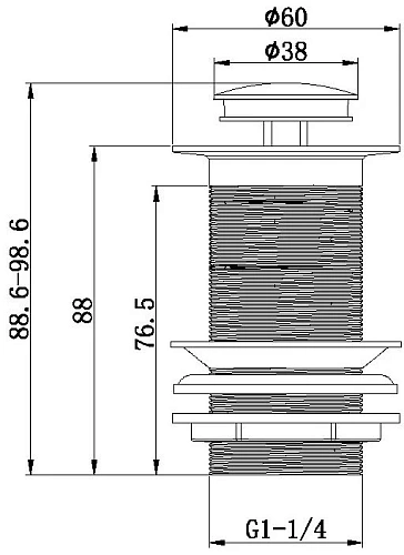 Донный клапан Allen Brau Eclipse 5.E1009-31 черный матовый Донный клапан Allen Brau Eclipse 5.E1009-31 черный матовый
