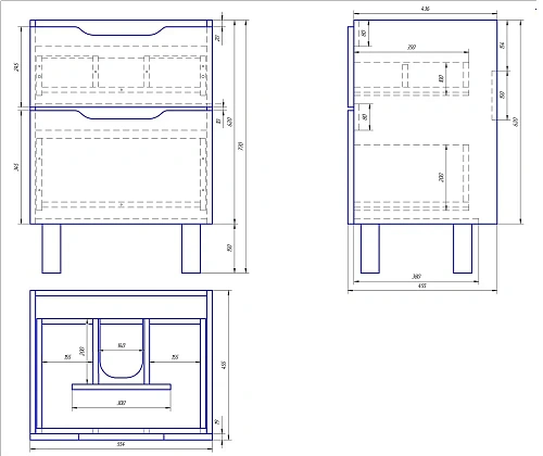 Тумба под раковину DREJA Q PLUS, 60 см, подвесная/напольная, 2 ящика, с опорами, белый глянец 99.000 99.0004 Тумба под раковину DREJA Q PLUS, 60 см, подвесная/напольная, 2 ящика, с опорами, белый глянец 99.000 99.0004