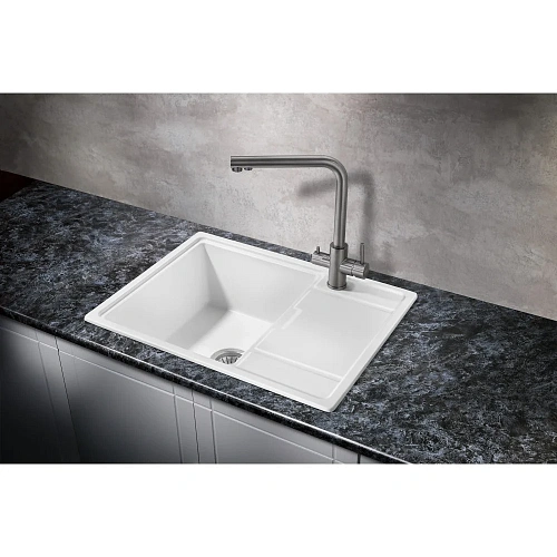 Кухонная мойка Milacio Navarra 65 Cuarzo (MC.77062), белый Кухонная мойка Milacio Navarra 65 Cuarzo (MC.77062), белый