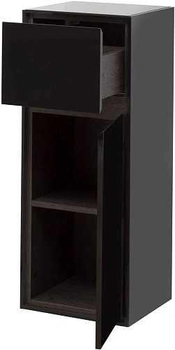 Шкаф-пенал Aquanet Милан 35 черный глянец 00306376 Шкаф-пенал Aquanet Милан 35 черный глянец 00306376