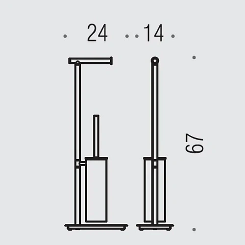 Стойка аксессуаров Colombo Square B9907.NM 67см., черный матовый Стойка аксессуаров Colombo Square B9907.NM 67см., черный матовый