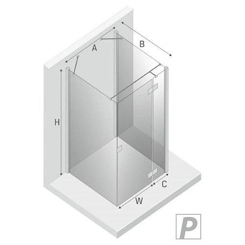 Душевой уголок NEW TRENDY REFLEXA R 90x70x200 EXK-1412 хром Душевой уголок NEW TRENDY REFLEXA R 90x70x200 EXK-1412 хром