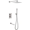 Душевая система ABBER Daheim AF8250SP скрытого монтажа с изливом, термостат, сатин Душевая система ABBER Daheim AF8250SP скрытого монтажа с изливом, термостат, сатин