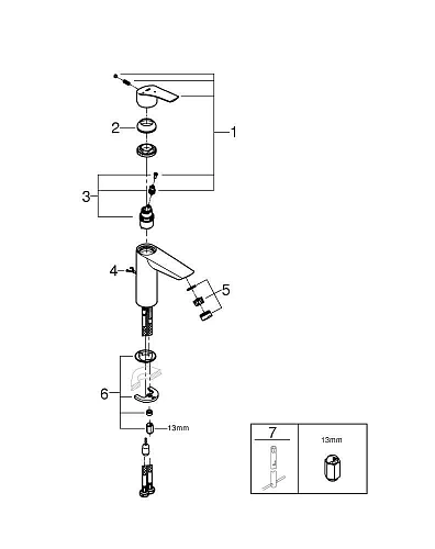Смеситель для раковины GROHE Eurosmart M-Size (2339430E) Смеситель для раковины GROHE Eurosmart M-Size (2339430E)