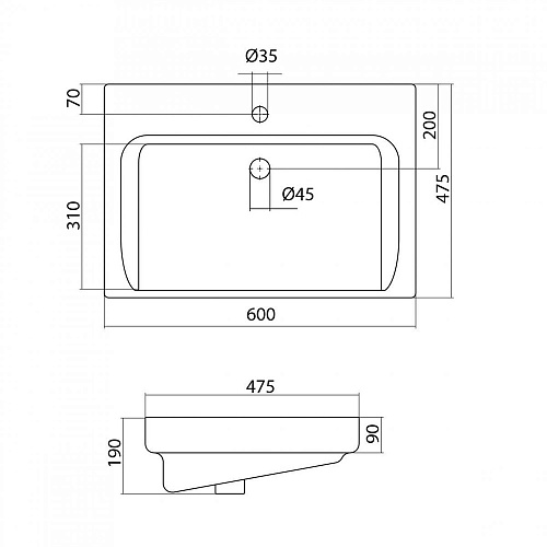 Раковина Santek Тигода 60 1WH302082 1.WH30.2.082 Раковина Santek Тигода 60 1WH302082 1.WH30.2.082