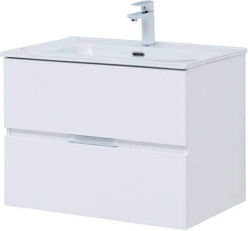 Тумба под раковину Aquanet Алвита New 70 2 ящика, белый матовый 00303909 Тумба под раковину Aquanet Алвита New 70 2 ящика, белый матовый 00303909