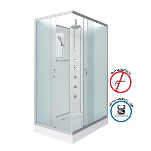 Душевая кабина Niagara Classic NG-43975-14QBKTG (900х700х2100) низкий поддон (13см) стекло матовое 439753QBKTG Душевая кабина Niagara Classic NG-43975-14QBKTG (900х700х2100) низкий поддон (13см) стекло матовое 439753QBKTG