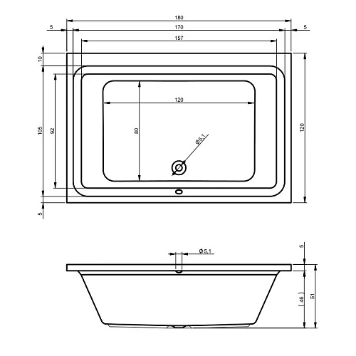 Акриловая ванна Riho Castello BB7700500000000 180x120 Акриловая ванна Riho Castello BB7700500000000 180x120