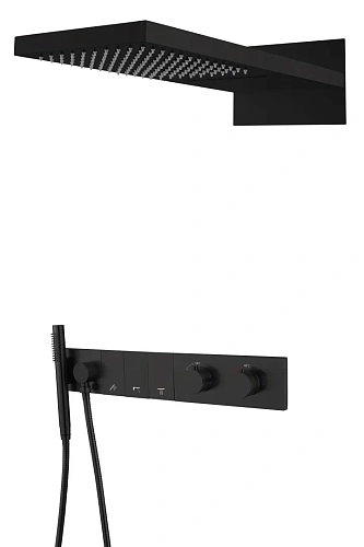 Душевая система Boheme ZODIAC с термостатом Black встраиваемая 133-B Душевая система Boheme ZODIAC с термостатом Black встраиваемая 133-B