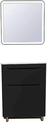 Тумба под раковину Style Line Бергамо мини 70люкс PLUS черный СС-00002311 Тумба под раковину Style Line Бергамо мини 70люкс PLUS черный СС-00002311