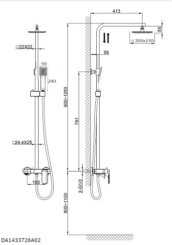 Душевая система D&K Berlin Steinbeis (DA1433726A02) Душевая система D&K Berlin Steinbeis (DA1433726A02)