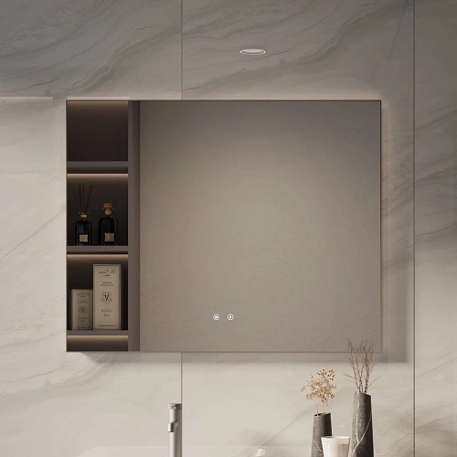 Зеркало Vincea LED VLM-4F100GM-2 1000х800 сенсорное, антизапотевание, вороненая сталь Зеркало Vincea LED VLM-4F100GM-2 1000х800 сенсорное, антизапотевание, вороненая сталь