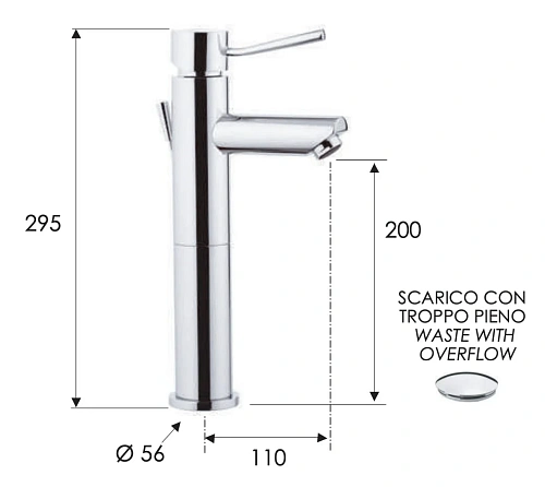 Смеситель для раковины Remer Minimal N10L Смеситель для раковины Remer Minimal N10L