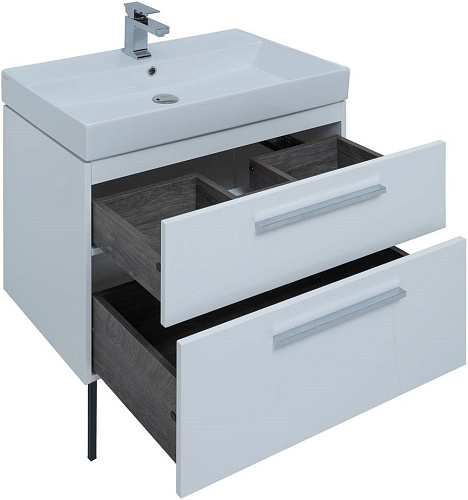 Тумба под раковину Aquanet Nova 75 белый (2 ящика) 00242262 Тумба под раковину Aquanet Nova 75 белый (2 ящика) 00242262