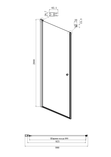 Боковая стенка Ambassador Elysium 100CX (1000x2000) Боковая стенка Ambassador Elysium 100CX (1000x2000)