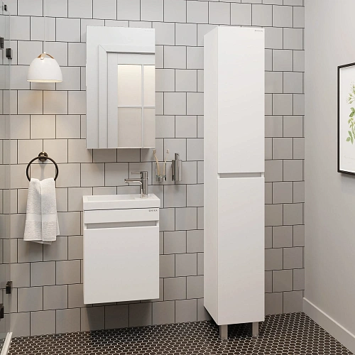 Тумба под раковину Onika Милтон 45 см 104513 подвесная, белая (для Фостер 45) Тумба под раковину Onika Милтон 45 см 104513 подвесная, белая (для Фостер 45)