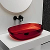 Раковина ABBER Kristall AT2805Rubin накладная, прозрачная, красная Раковина ABBER Kristall AT2805Rubin накладная, прозрачная, красная