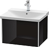 Картинка анонса товара «тумба под раковину duravit xsquare xs408004040 подвесная 61 см черный глянцевый»
