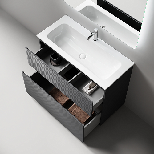 Тумба под раковину SANCOS Folk Floor FL100FGS 995х445х850 Grey soft, напольная Тумба под раковину SANCOS Folk Floor FL100FGS 995х445х850 Grey soft, напольная