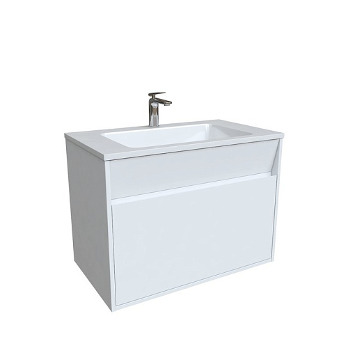 Тумба с раковиной Iddis Esper 80 см (ESP80W0i95K) подвесная с ящиками белая Тумба с раковиной Iddis Esper 80 см (ESP80W0i95K) подвесная с ящиками белая
