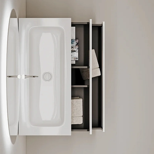 Тумба под раковину Sancos Folk FL120W 1195х445х500 Bianco, подвесная Тумба под раковину Sancos Folk FL120W 1195х445х500 Bianco, подвесная