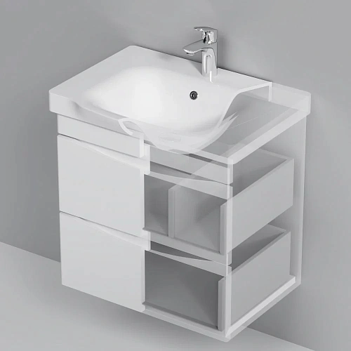 Тумба под раковину AM.PM Like M80FHX0652WG подвесная, 65 см, белый Тумба под раковину AM.PM Like M80FHX0652WG подвесная, 65 см, белый