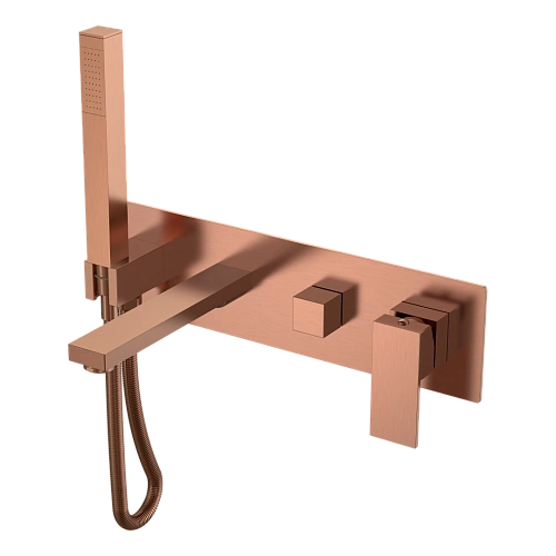 Смеситель для ванны Boheme Qubic 474-2-CB встроенный Copper Brushed Смеситель для ванны Boheme Qubic 474-2-CB встроенный Copper Brushed