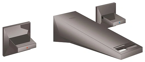 Смеситель для раковины GROHE Allure Brilliant на 3 отверстия, настенный монтаж, вынос 161 мм,, темны 20346A00 Смеситель для раковины GROHE Allure Brilliant на 3 отверстия, настенный монтаж, вынос 161 мм,, темны 20346A00