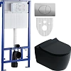 Комплект Унитаз подвесной STWORKI Ноттвиль SETK3104-2616 безободковый, с микролифтом, черный + Систе 587878 Комплект Унитаз подвесной STWORKI Ноттвиль SETK3104-2616 безободковый, с микролифтом, черный + Систе 587878