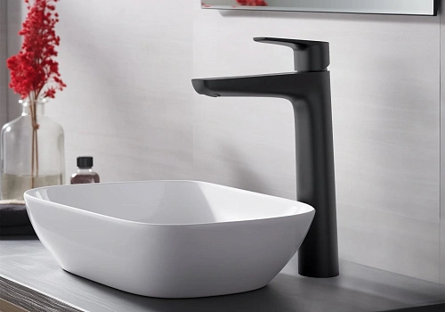 Смеситель для раковины Aquatek БЕТТА AQ1104MB Черный матовый Смеситель для раковины Aquatek БЕТТА AQ1104MB Черный матовый