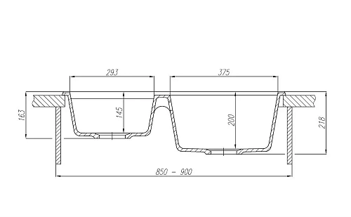 Кухонная мойка Aquaton Делия 78 DBL 1A723132DE230 из литого мрамора, две чаши, серый Кухонная мойка Aquaton Делия 78 DBL 1A723132DE230 из литого мрамора, две чаши, серый