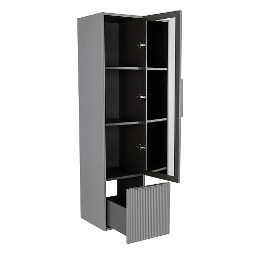 Шкаф-пенал CEZARES PREMIUM 55509 Plisse Grigio nuvola 350x380 подвесной Шкаф-пенал CEZARES PREMIUM 55509 Plisse Grigio nuvola 350x380 подвесной