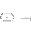 Раковина Ceruttispa CR0055B MMW2 500х350х120 накладная, мрамор матовый белый, овальная Раковина Ceruttispa CR0055B MMW2 500х350х120 накладная, мрамор матовый белый, овальная