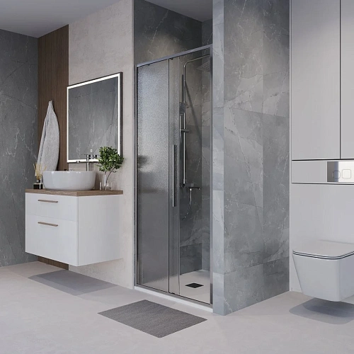 Душевая дверь Niagara Nova NG-65-9CH (90x195) хром, стекло шиншилла Душевая дверь Niagara Nova NG-65-9CH (90x195) хром, стекло шиншилла