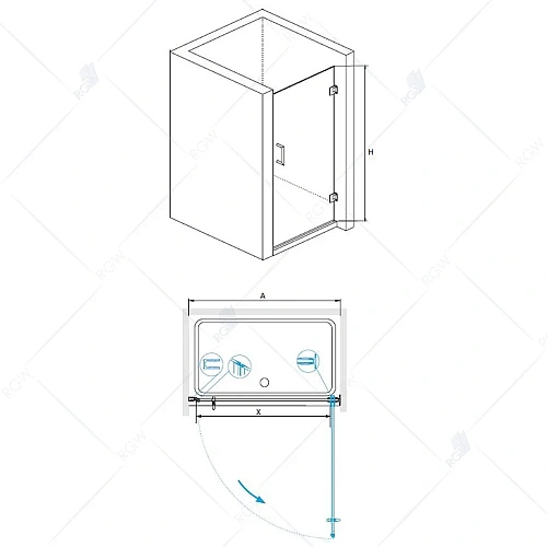Душевая дверь RGW HO-01 Hotel 01060107-11 Душевая дверь RGW HO-01 Hotel 01060107-11