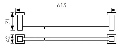 Полотенцедержатель Kaiser KH-4307 прямой бронза латунь Полотенцедержатель Kaiser KH-4307 прямой бронза латунь