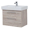 Тумба под раковину DREJA Q MAX, 70 см, подвесная, 2 ящика, дуб кантри 77.0006D